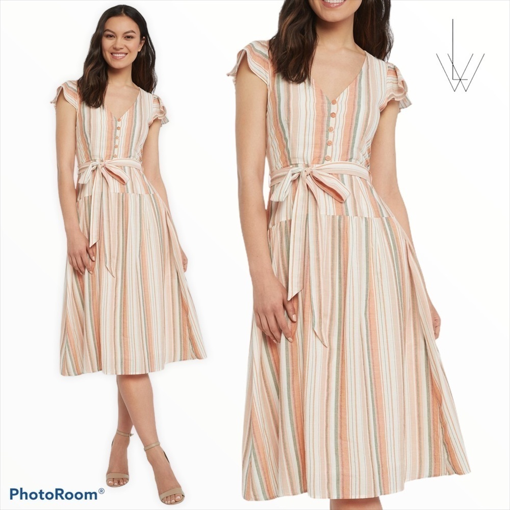 Lost + Wander Striped City to Country Midi Dress